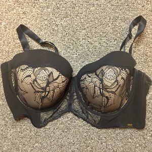 Calvin Klein Black and Tan lace bra 36DD/36E